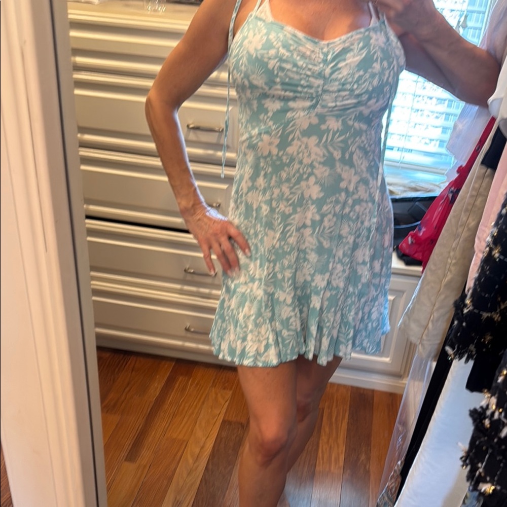 Ocean Drive Blue and White Floral Mini Dress